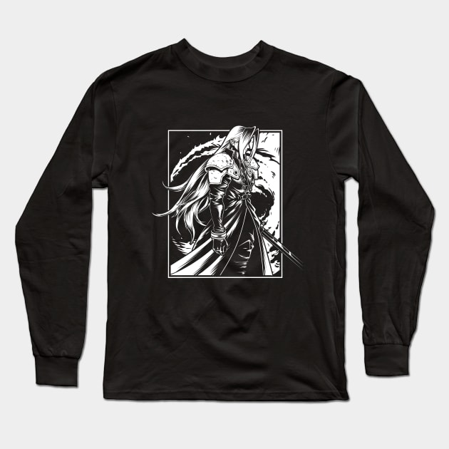 The man in the black cape Long Sleeve T-Shirt by Pixeleyebat